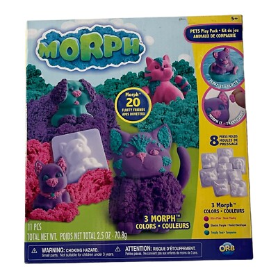 The Orb Factory Morph Pets Play Pack Compound Playset Purple Pink Teal White