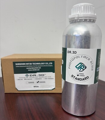 DR.3D 3D Printer Photopolymer Standard Resin 1000G - White