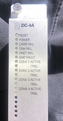 Siemens ZIC-4A 500-033050 Fire Alarm Control Panel Zone Card Used