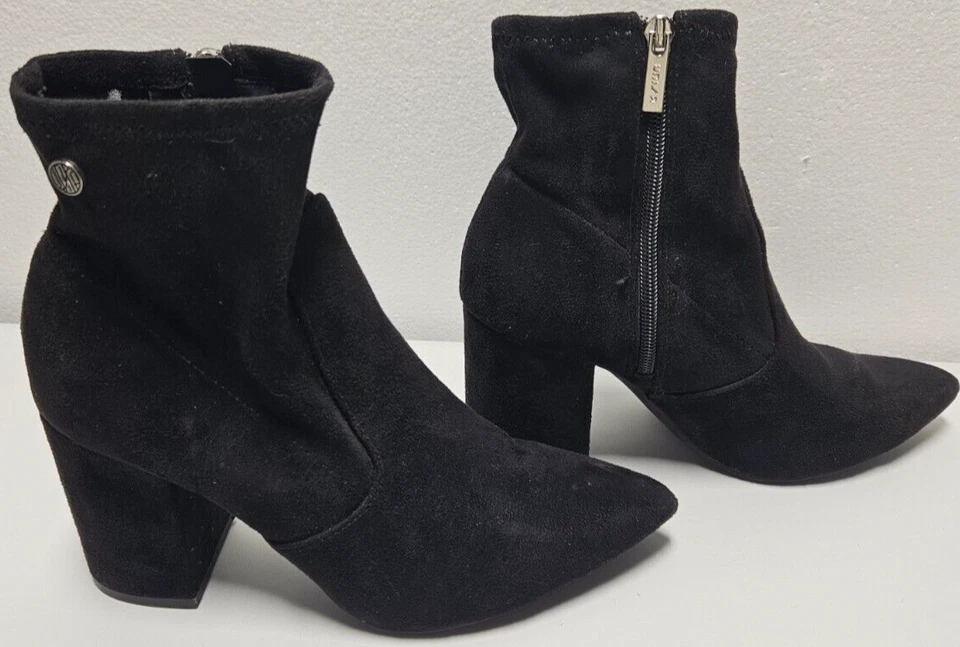 Unisa Black Suede Ankle Boots With Zipper/ US Size 7M - Image 3 of 4
