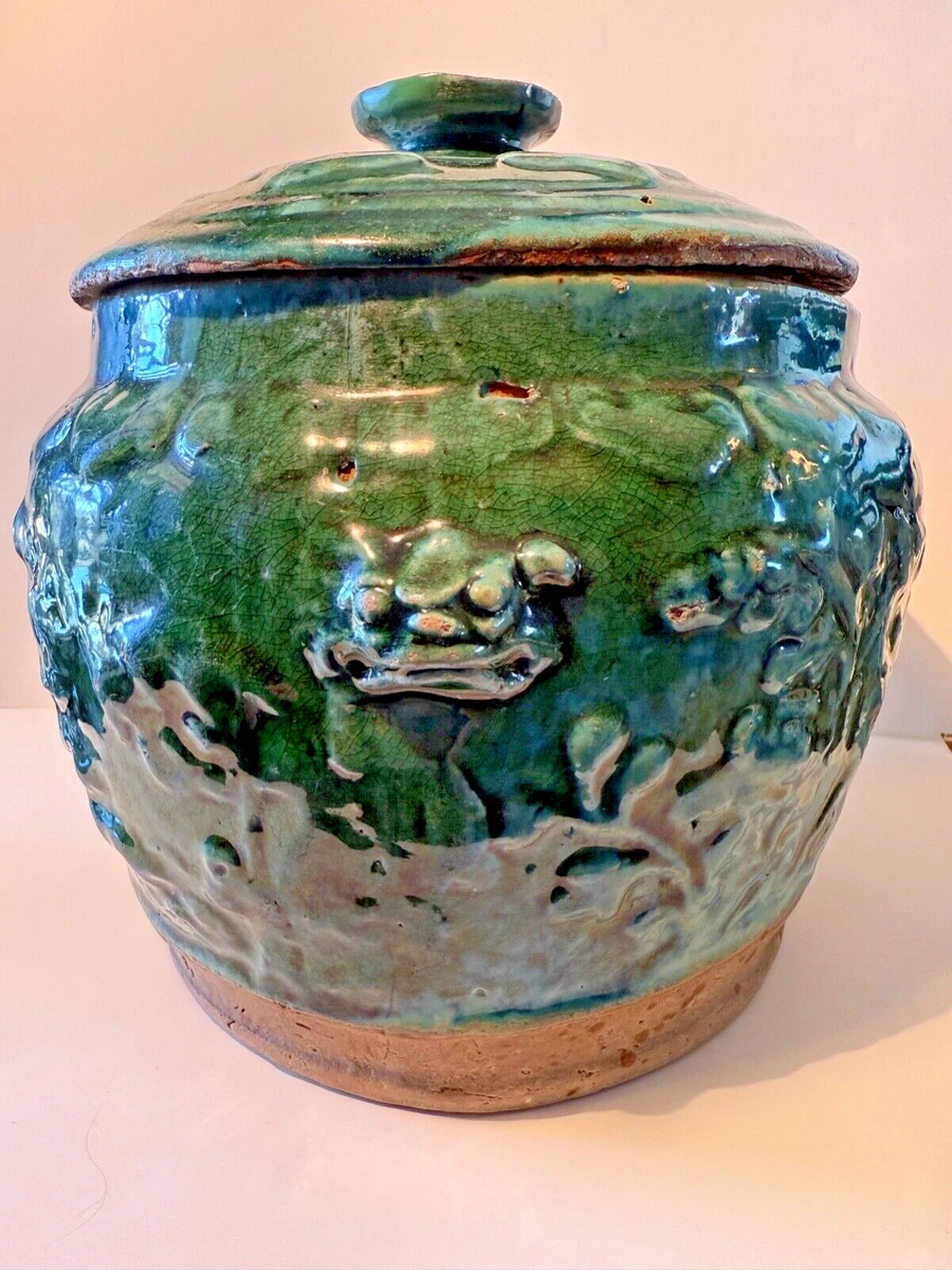 陶瓷绿色1850-1899 中国古董花瓶| eBay