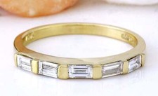 Solid 925 Sterling Silver Natural CZ Gemstone Gold Plated Ring