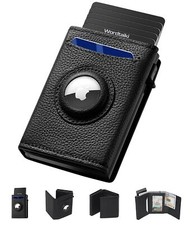 Mens Smart Wallet for AirTag, Pop-up Wallet Slim Minimalist Compatible with A...