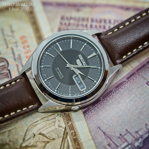 Seiko Snkl23 Black Leather Strap Seiko Snkl23 Seiko Snkl41 Leather