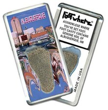 Albuquerque FootWhere® Souvenir Fridge Magnet. Made in USA
