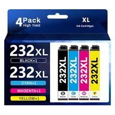 4 Pack 232XL T232XL Ink Set For Epson Expression Home XP-4205 XP-4200 WF-2930