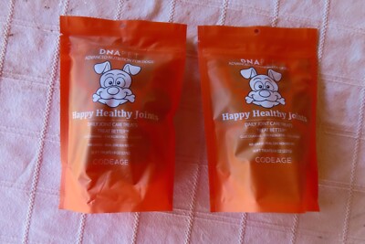 TWO bags Codeage DNA PET Daily Healthy Joint Care Treats for Dogs 8oz bags