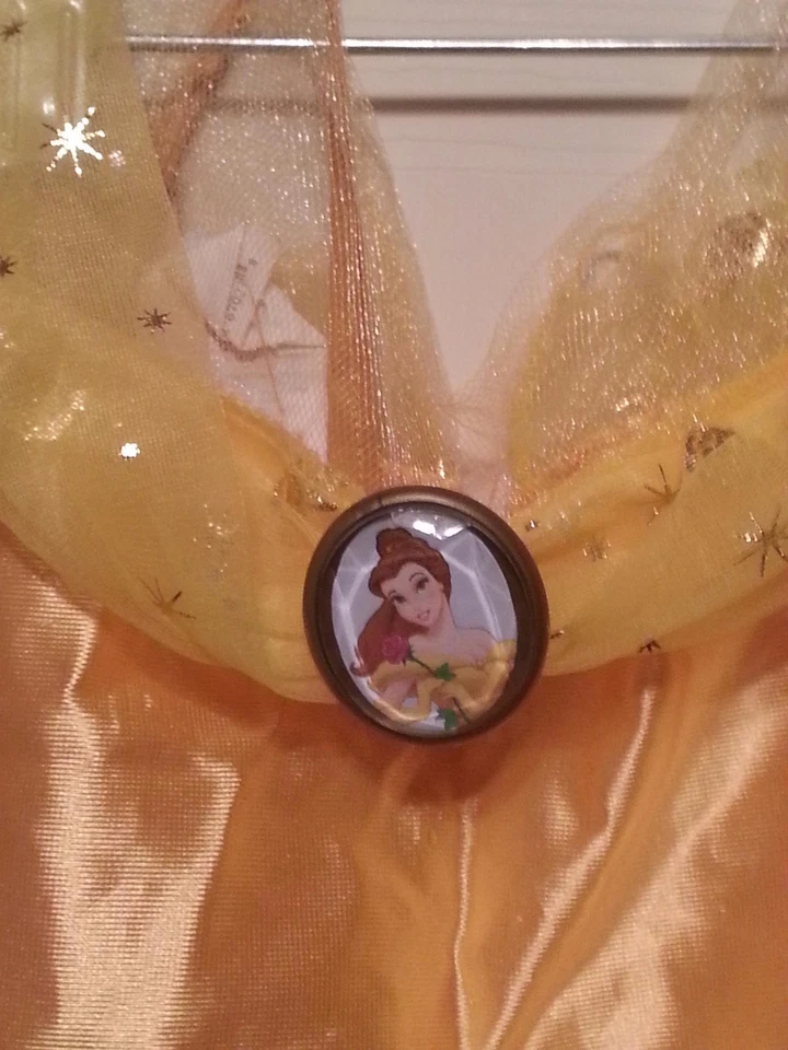 VINTAGE DISNEY CLASSIC PRINCESS BELLE CHILD YELLOW HALLOWEEN COSTUME SIZE 7-10  - Image 3 of 4