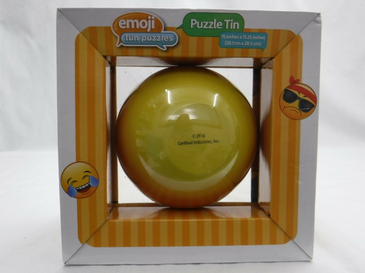 Cardinal 100 Piece Emoji Fun Puzzles Tin 15in X 11.25in New