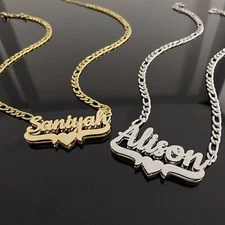 Custom Engraved Name Necklace  Hypoallergenic Anti Tarnish Waterproof Necklace