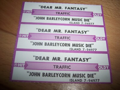3 Gap Band Party Train / Party Train Jukebox Title Strips
