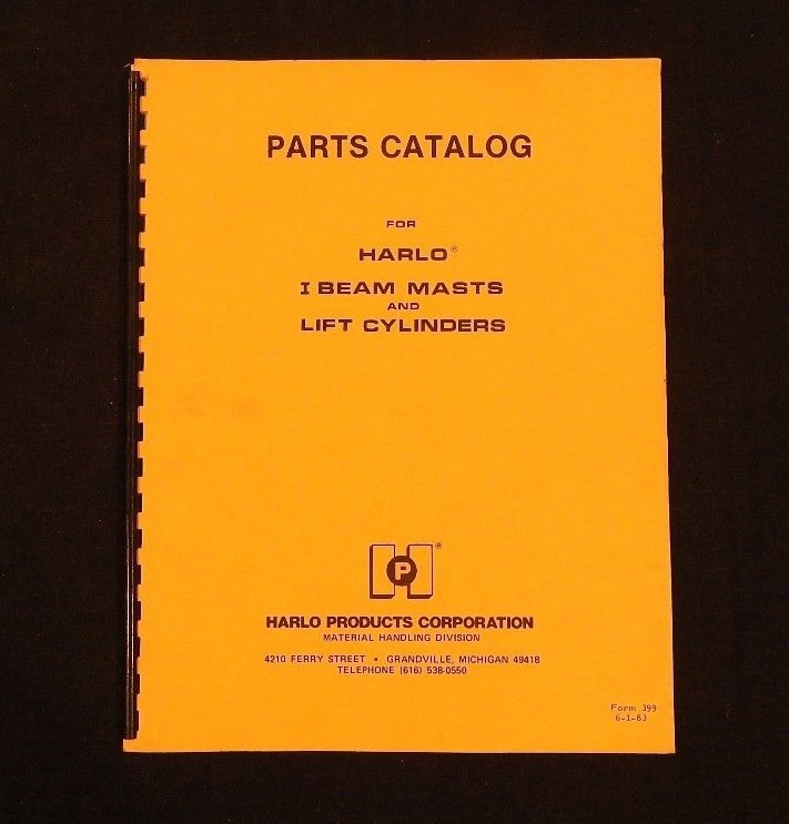HARLO FORKLIFT I BEAM MASTS 10 1/2' 14' & LIFT CYLINDERS PARTS