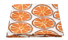 IKEA TORVFLY Tablecloth, Patterned/Off-White Orange, 145x240 cm, 57"x94"