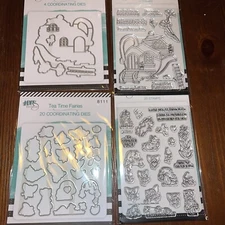 LDRS Creative NEW TEA POT CHALET and TEA TIME FAIRIES stamp die set Retired