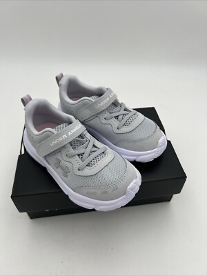 Under Armour Shoes GINF Assert 10 AC Little Girls Sneakers Gray/Pink Choose Size