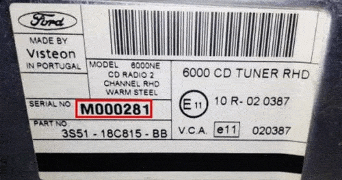 ✅FORD 6000 CD RADIO STEREO CODE UNLOCK SERVICE M& V SERIAL NUMBER SECURITY PIN✅ - Picture 7 of 7