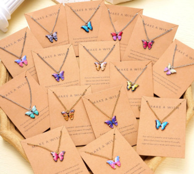 Make A Wish - Butterfly Pendant Necklace Random