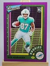 Erik Ezukanma 2022 Classics Timeless Tributes Purple #191 /50 RC Rookie Miami