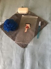Betty Boop Travel Makeup Bag With Soap, Scrunchie, Toothbrush Set Navy Colour