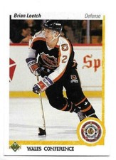 BRIAN LEETCH 1990-91 UPPER DECK ALL STAR CARD NEAR MINT CONDITION