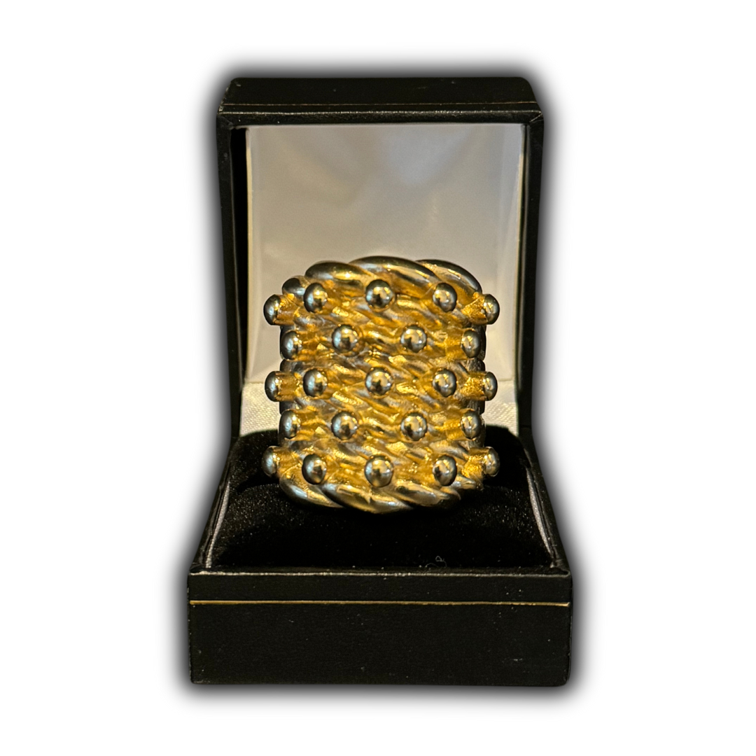 Huge XL Keeper ring stainless steel waterproof gold plated 14kt gold