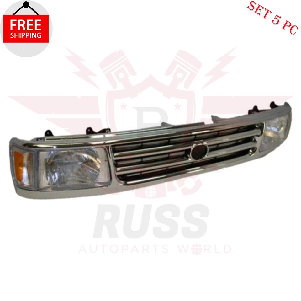 For 1993-1998 Toyota T100 Front Grille & Headlight Parking Marker Light Lamp Kit - Imagem 4 de 4