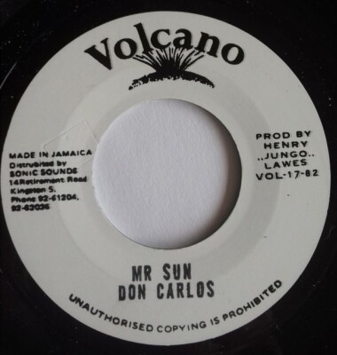 Don Carlos    Mr. Sun 7'' VINYL MINT VOLCANO ROOTS