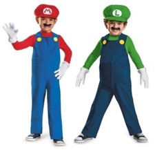 Super Mario Brothers Mario/ Luigi Costume Toddler Unisex Halloween