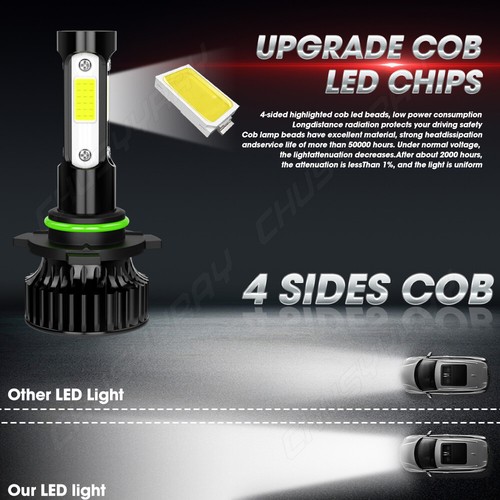 9006 HB4 LED Headlight Low Beam Bulbs Bulb Xenon White For Honda Civic 2004-2013 - Picture 7 of 12