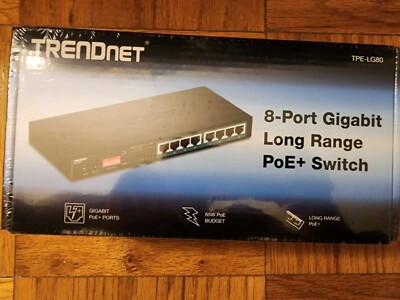 8-Port Gigabit Long Range Poe+ Switch, TPE-LG80, 65W Poe Budget, Ethernet/Networ