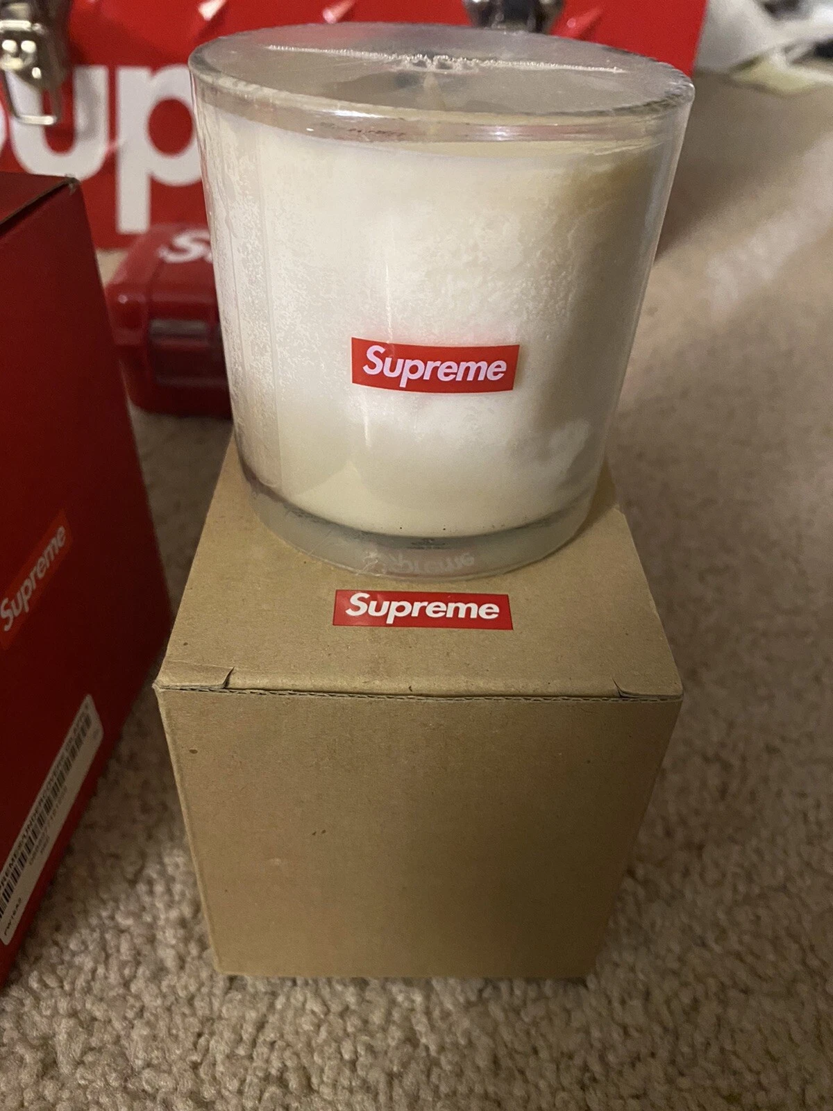 Boîte à cire logo Supreme Kuumba Virgin Mary bougie FW13 accessoires