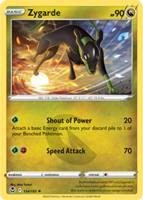 1x Zygarde 134/195 RARE Silver Tempest Pokemon TCG Card NM | eBay