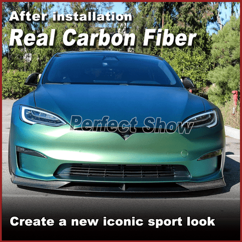 Alerón delantero de carbono para Tesla Model S Plaid - Imagen 3 de 14
