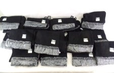 Posten 15 Stück Schal Tuch Stola schwarz Kunstfell grau 150 cm L Polyester