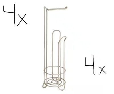Set of 4 Classico Roll Stand Plus PC Satin! BRAND NEW! SET OF 4 FOR BUILDERS!