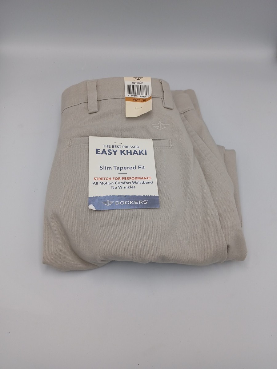 DOCKERS Men's Easy Khaki All Motion Comfort Waistband Stretch