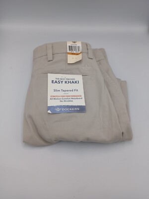 DOCKERS Men’s Easy Khaki All Motion Comfort Waistband Stretch Pants 29 X  30
