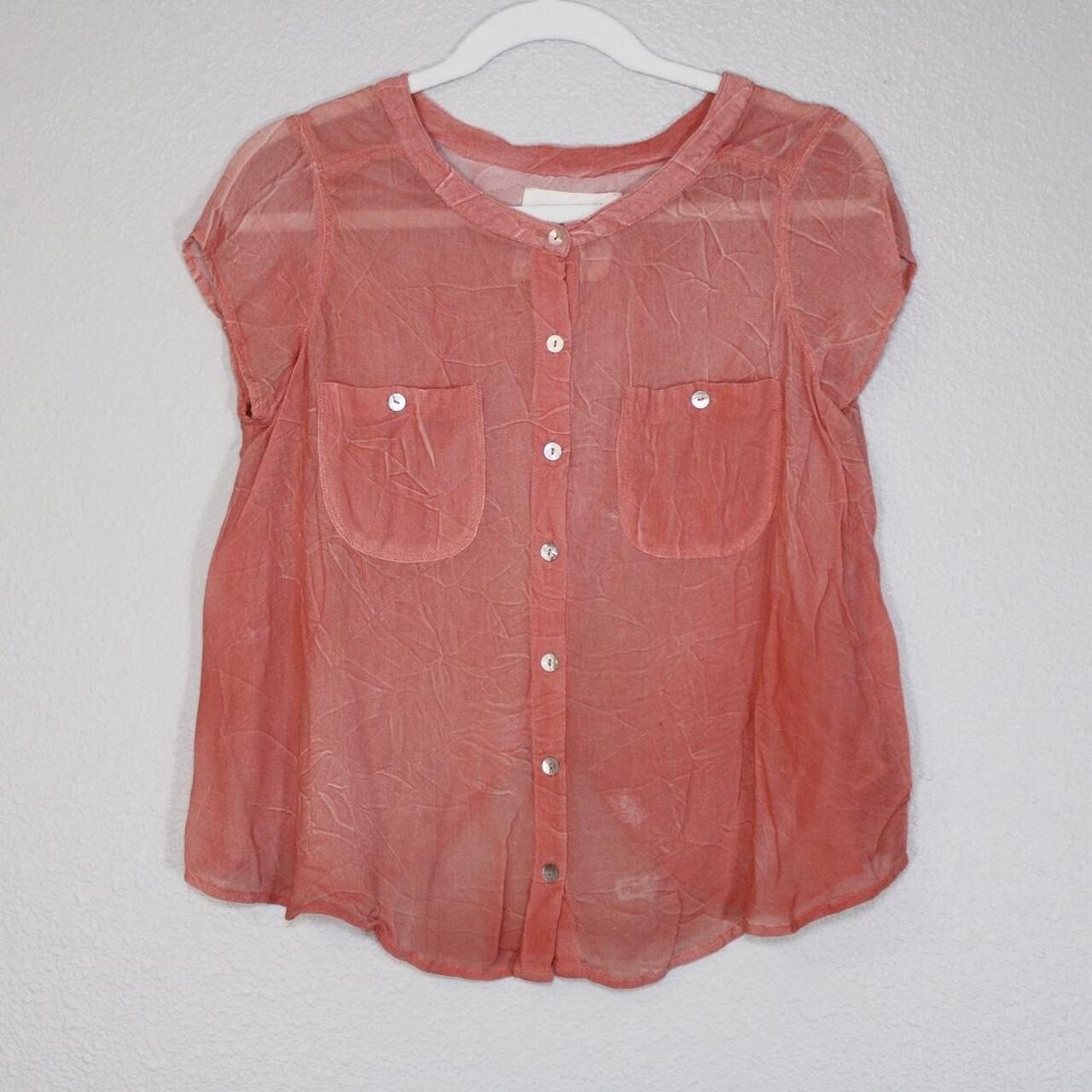 We The Free Crinkle Split Back Blouse - image 3