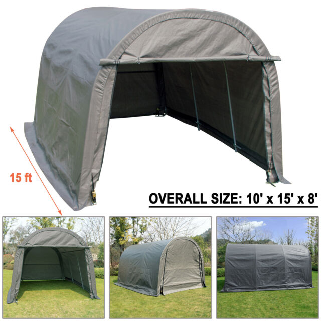 10x15 FT Canopy Carport Tent Car Shed Shelter Outdoor Storage Cover Sun