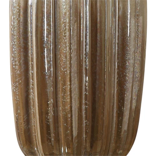 Uttermost Gistova Steel Ceramic and Crystal Table Lamp in Ivory and Rust Brown - Picture 3 of 4