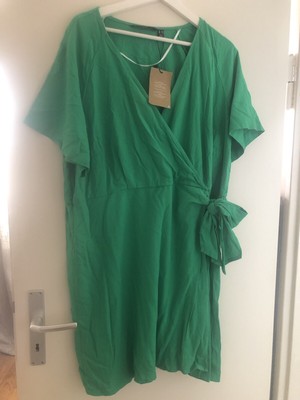 VERO MODA Curve Damen Kleid Aus Leinenmix Gr.50/5XL