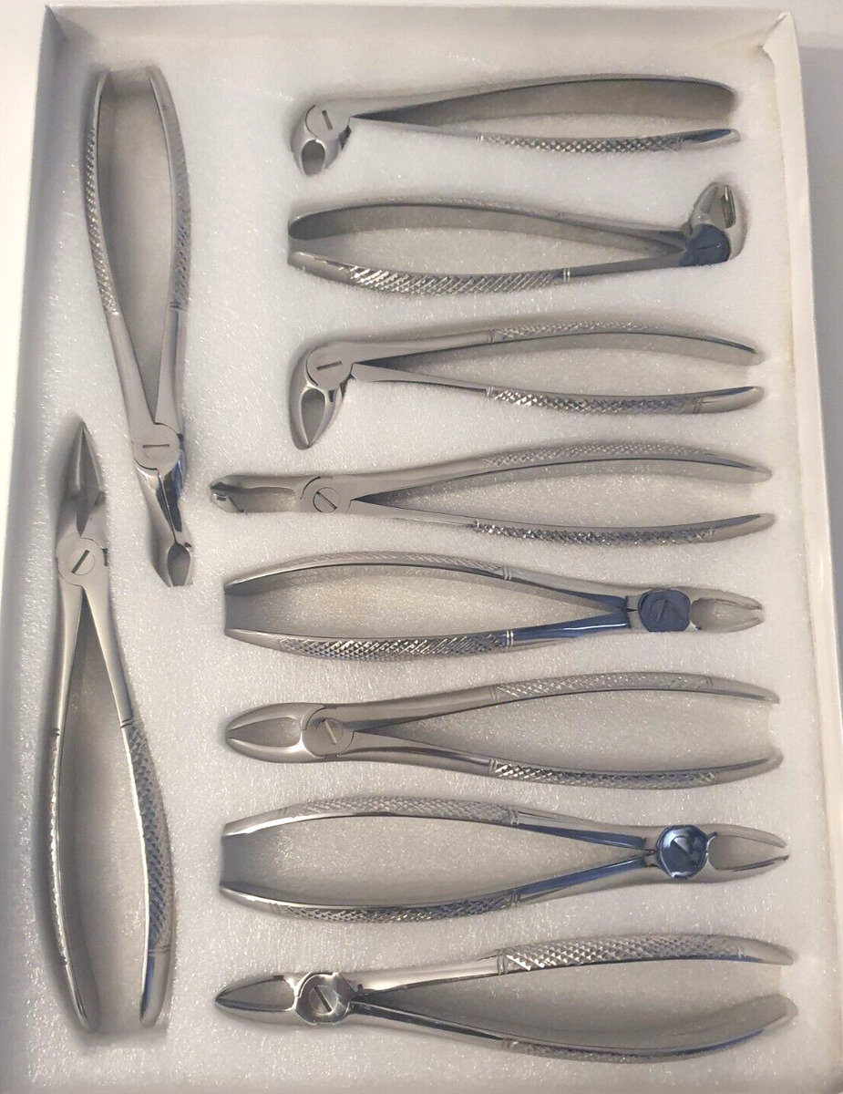 Zahnzange Chirurgische Pinzette Instrumente Zahnarzt Operation Werkzeug Set  ANG