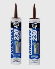 2 DAP DYNAFLEX 230 BROWN Silicone Door Trim Window Sealant 10.1 oz. 18418