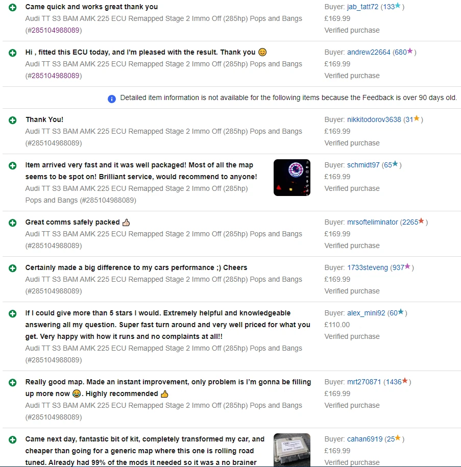 Audi TT S3 BAM AMK 225 ECU IMMO OFF (285 CV) fase 2 - Immagine 2 di 4