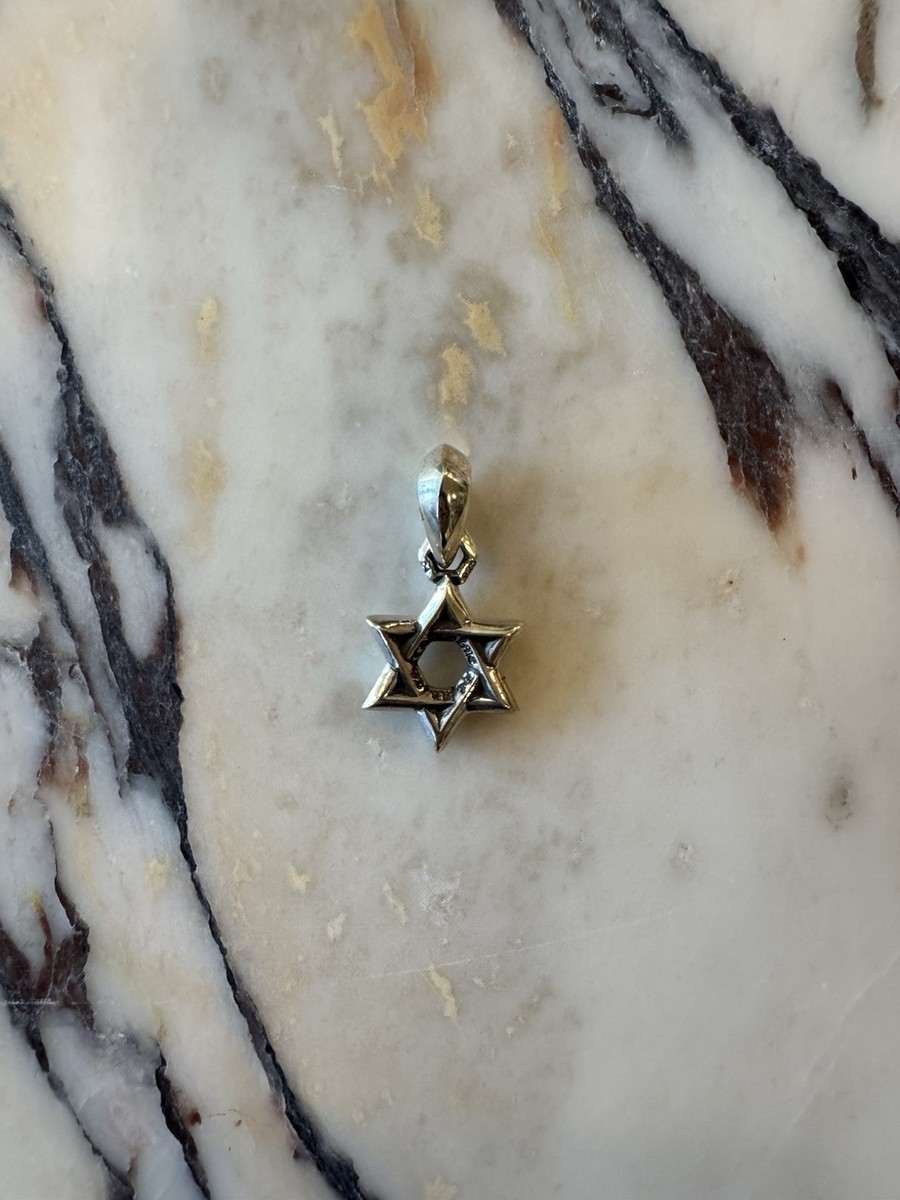 Chrome Hearts Sterling Silver Star of David Charm Pendant NEW