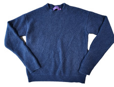 Ralph Lauren Purple Label Kids Navy Blue 100 Cashmere Crew Neck Sweater Size S