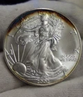 2002  US Silver Eagle $1 Nice Unc Edge Toning