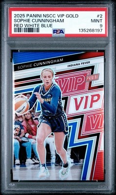 SOPHIE CUNNINGHAM 2025 NSCC VIP Gold Pack Red White & Blue Prizm SP /25 #2 PSA 9