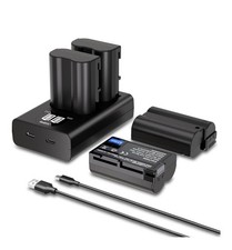 4 Pack 2280mAh EN-EL15C Batteries & Dual Charger for Nikon Z8 Z7 Z6 ZR D850 D750