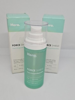 Hero Cosmetics Force Shield Supercharged Reset Mist 1.69 Fl. oz (LOT OF 2)